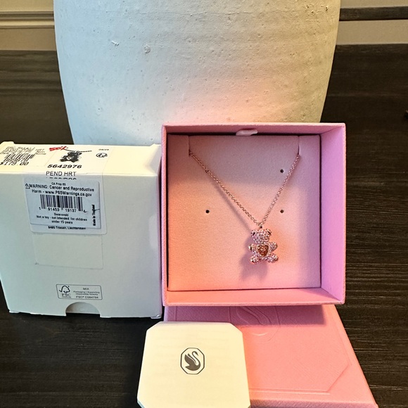 Swarovski Pink Teddy Bear Necklace - Picture 9 of 11